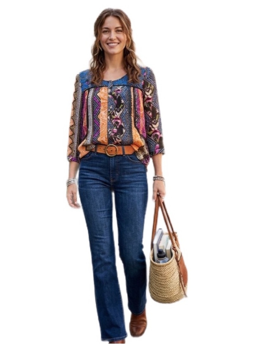 Anthropologie Vanessa Virginia
Bold Print Bohemian Blouse Size 4